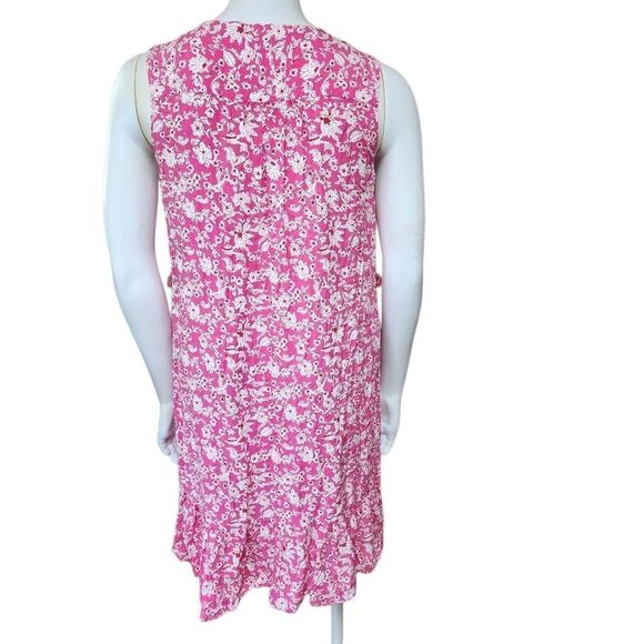 Untuckit Lucy Pink & White Floral Sleeveless Dress (S) - Picture 7 of 8